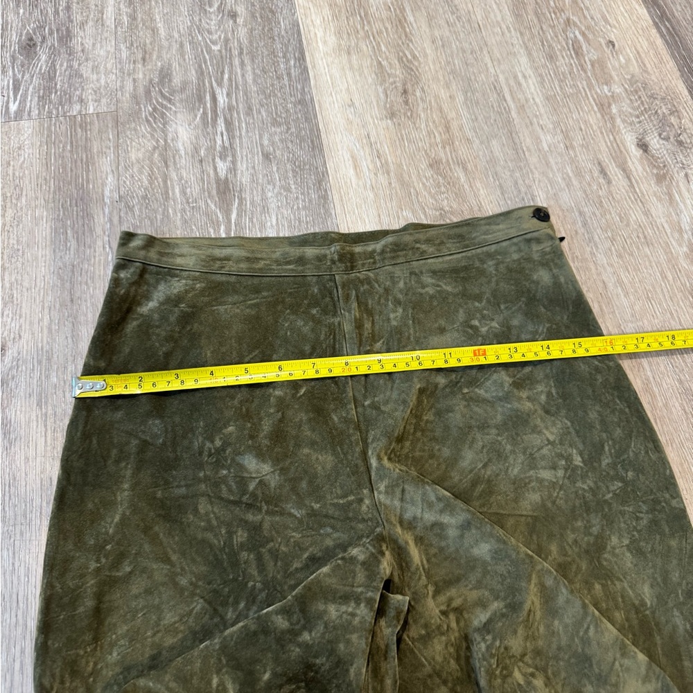 On Nest Pas Des ANGES Olive Green Fringe Pants - Picture 14 of 16